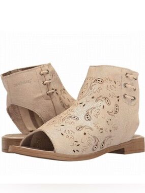 COOL by COOLWAY Topaz Flat Neutral Leather Open Toe SANDAL Size EU37